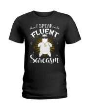 Llama I Speak Fluent Sarcasm Ladies T-Shirt tile