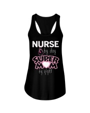 Mother Nurse By Day Super Mom By Night Ladies Flowy Tank tile