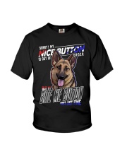 German Shepherd Dog Nice Button Youth T-Shirt tile