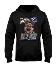 German Shepherd Dog Nice Button Hooded Sweatshirt front