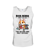 Corgi Dog Book Nerds Unisex Tank tile