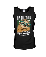 Sloth I'm Multitasking Unisex Tank tile