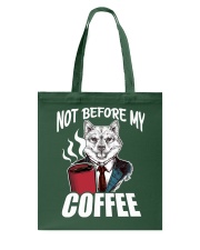 Shiba Inu Dog Not Before My Coffee Tote Bag tile