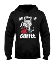 Shiba Inu Dog Not Before My Coffee Hooded Sweatshirt front