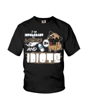 Pug Dog I'm Intolerant To Lactose And Idiots Youth T-Shirt tile