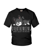 Husky Dog Overthinking Youth T-Shirt tile