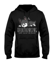 Husky Dog Overthinking Hooded Sweatshirt front