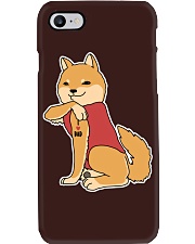 Shiba Inu Dog Tattoo I Love Dad Phone Case tile