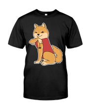 Shiba Inu Dog Tattoo I Love Dad Classic T-Shirt tile