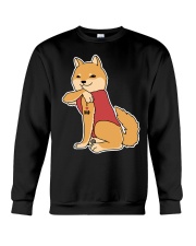 Shiba Inu Dog Tattoo I Love Dad Crewneck Sweatshirt tile