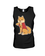 Shiba Inu Dog Tattoo I Love Dad Unisex Tank tile