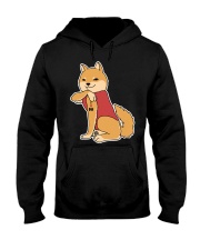 Shiba Inu Dog Tattoo I Love Dad Hooded Sweatshirt front