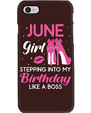June Girl Stepping Into My Birthday Like A Boss Phone Case tile
