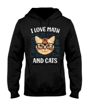 Cat I Love Math And Cats Hooded Sweatshirt front