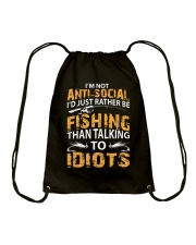 Fish Fishing Than Talking To Idiots Drawstring Bag tile