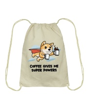 Shiba Inu Dog Coffee Gives Me Drawstring Bag tile