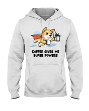 Shiba Inu Dog Coffee Gives Me Hooded Sweatshirt front