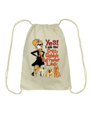 Golden Retriever Dog Crazy Golden Retriever Lady Drawstring Bag tile
