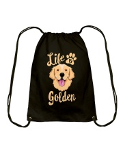 Golden Retriever Dog Life Is Golden Retriever Dog Drawstring Bag tile