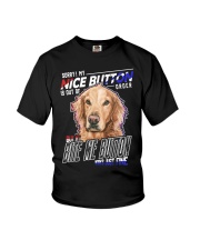 Golden Retriever Dog Nice Button Youth T-Shirt tile