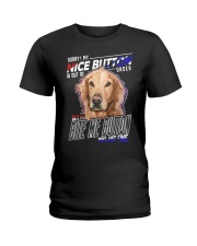 Golden Retriever Dog Nice Button Ladies T-Shirt tile