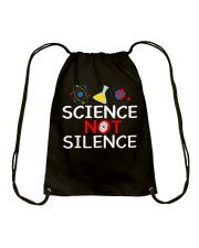 Science Not Silence Drawstring Bag tile