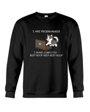 Husky Dog I Are Programmer Crewneck Sweatshirt tile