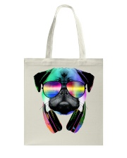 Pug Dog Music Love Pug Tote Bag tile