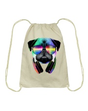 Pug Dog Music Love Pug Drawstring Bag tile