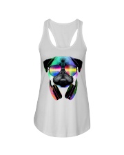 Pug Dog Music Love Pug Ladies Flowy Tank tile