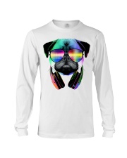 Pug Dog Music Love Pug Long Sleeve Tee tile