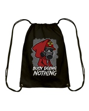 Firefighter Busy Doing Nothing Drawstring Bag tile