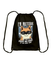 Shiba Inu Dog I'm Multitasking Drawstring Bag tile