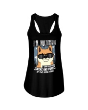 Shiba Inu Dog I'm Multitasking Ladies Flowy Tank tile