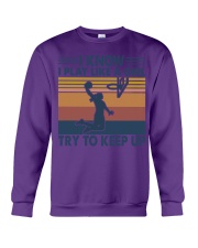 Basketball - Play like a girl try to keep up Crewneck Sweatshirt tile