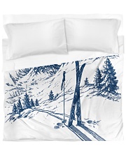 Skiing duvet cover Duvet Cover - King front