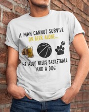 Basketball - A man - beer- basketball- dog Classic T-Shirt apparel-classic-tshirt-lifestyle-26