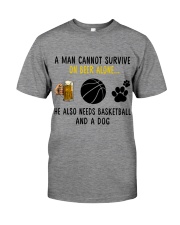 Basketball - A man - beer- basketball- dog Premium Fit Mens Tee tile