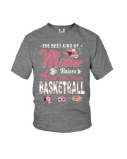 Mother raises a girl plays basketball Youth T-Shirt tile