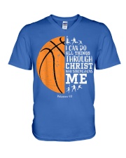 Basketball - Christ V-Neck T-Shirt tile