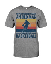 Basketball- Old man play basketball Premium Fit Mens Tee tile
