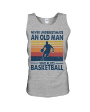 Basketball- Old man play basketball Unisex Tank tile