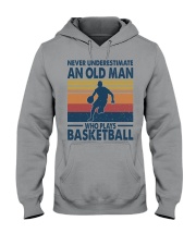 Basketball- Old man play basketball Hooded Sweatshirt tile