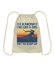Skiing 37 Drawstring Bag tile
