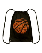 Basketball - Typoraphy Drawstring Bag tile