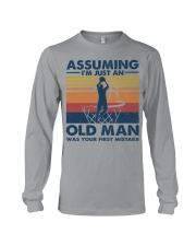 Basketball- Assuming an old man was your mistake Long Sleeve Tee tile
