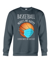 Basketball make me happy Crewneck Sweatshirt tile