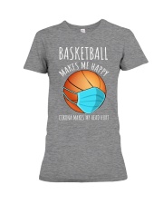 Basketball make me happy Premium Fit Ladies Tee tile