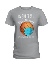 Basketball make me happy Ladies T-Shirt tile