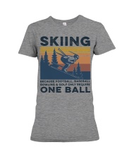 Skiing - Man one ball Premium Fit Ladies Tee tile